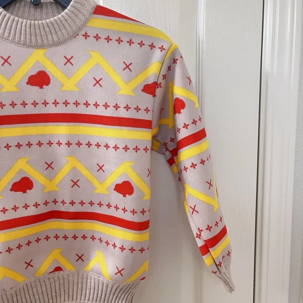 Peanuts Snoopy Fair Isle Sweater Sweatshirt Kids Size 140 US 9-11 NWT